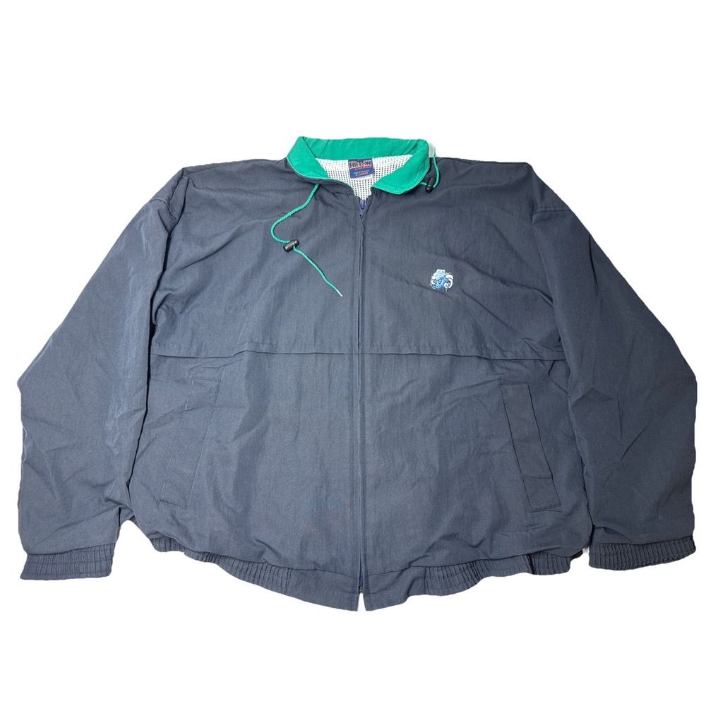 UNC Chapel Hill Tarheels Mens Hilton Y2K Vintage Windbreaker Jacket Lined XL USA